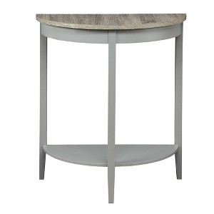 ChicFurnit Console Tables Accent Table Side Table End Table Half Moon Entry Console Table for Living Room, Gray, 13"*26"*28" - 1 of 4
