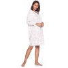 Casual Nights Women's Long Sleeve Pointelle Embroidered/Square Neck Nighgown - 3 of 4