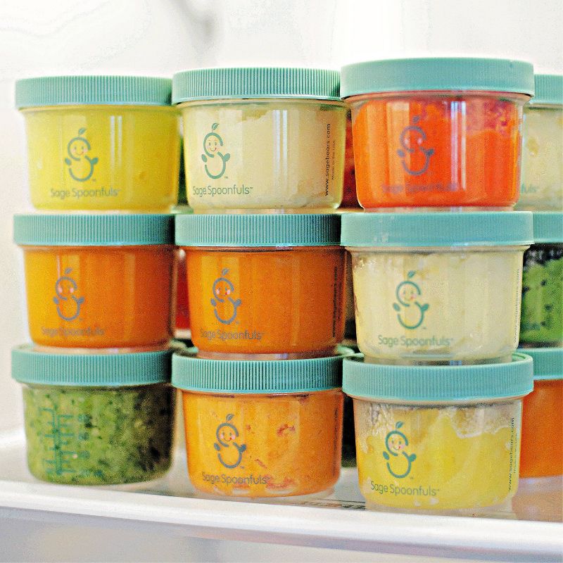 Sage Spoonfuls 12pk Leak Proof Baby Food Storage Containers - Clear - 4 oz, 5 of 11