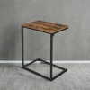 End Table Small Side Table Bed Side Table Side Table For Couch Mesitas Para Sala C Shape End Table - 2 of 4