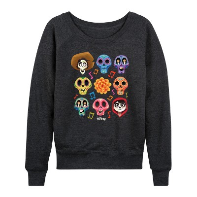 Women's - Coco - Musical Skulls Lightweight French Terry Slouchy