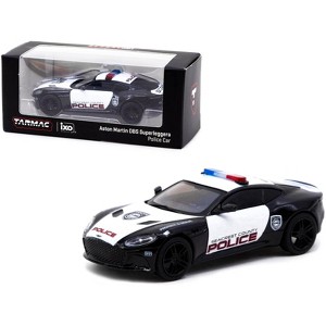 Aston Martin DBS Superleggera "Seacrest County Police" Black and White 1/64 Diecast Model Car by Tarmac Works - 1 of 3