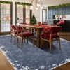 Christmas Snowflake Area Rug, Indoor Floor Carpet Washable with Non Slip Backing, Low Pile Stain Resistant Floor Mat for Living Room, Nursery - 2 of 4