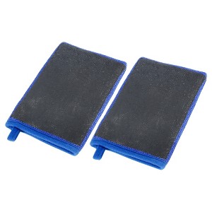 Unique Bargains 2 Pcs Car Clay Mitt Glove Detailing Cleaning Wash Mitt Blue 21x14cm/8.27"x5.51" - 1 of 4