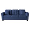 DOMETOUR 85.4 Inch Flare Arm Sofa for Living Room Bedroom Apartment, Modern Upholstered Couch with 2 Pillows - 2 of 4