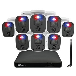 Swann DVR Security System, SWPRO Square Home Bullet Camera, 84680 Hub, Black - 1 of 4