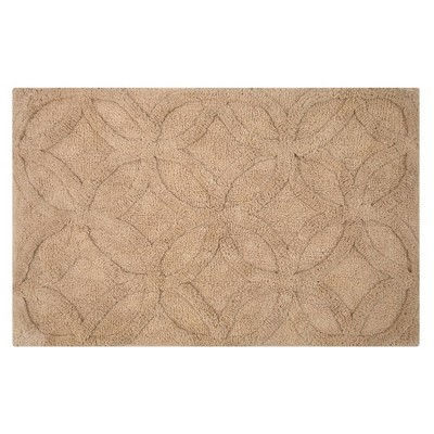 Knightsbridge Arch Bath Rug Cotton Non Skid Back, Natural