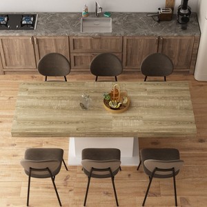 Famapy Home Wood Extendable Dining Table Black Base - 1 of 4