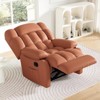 Bencmate Sofas Upholstered Rocker Recliner Sofas with Side Pocket, Ergonomic 110°-160°Adjustable Recliner Sofas, Brown,39"*36"*43 - 2 of 4