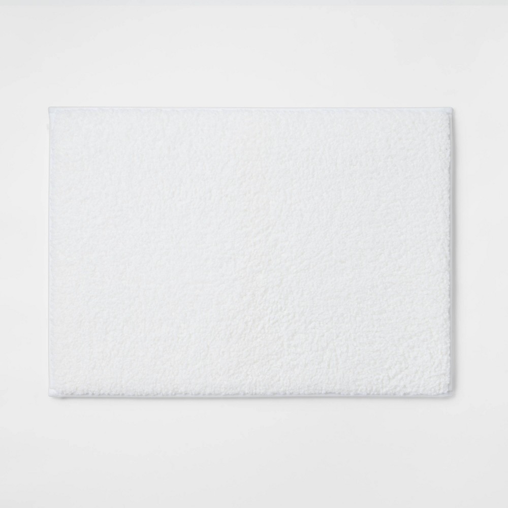 17inx24in Boucle Memory Foam Bath Rug White - Room Essentials