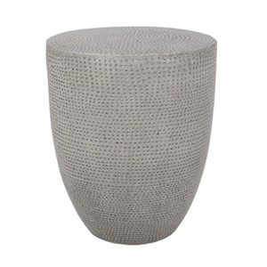 GDFStudio Alcona Outdoor Lightweight Concrete Side Table, Gray - 1 of 4