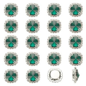 Unique Bargains DIY Craft Clothing Shoe Hat Bag Button Decor Claw Gem Rhinestones 32 Pcs - 1 of 4