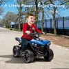 Jojoka 6V Ride on Quad ATV Car with LED Lights, Music, Foot Pedal & Wear-Resistant Wheels for Kids Toddler - 2 of 4