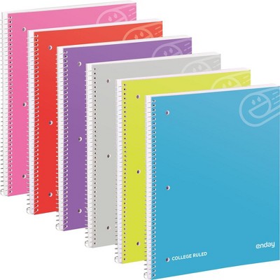Enday 1-Subject Collage Ruled Spiral Notebook - 75 Sheets
