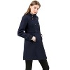 INSPIRE CHIC Women's Stand Collar Double Breasted Slant Pockets Trendy Outwear Winter Coat - 4 of 4
