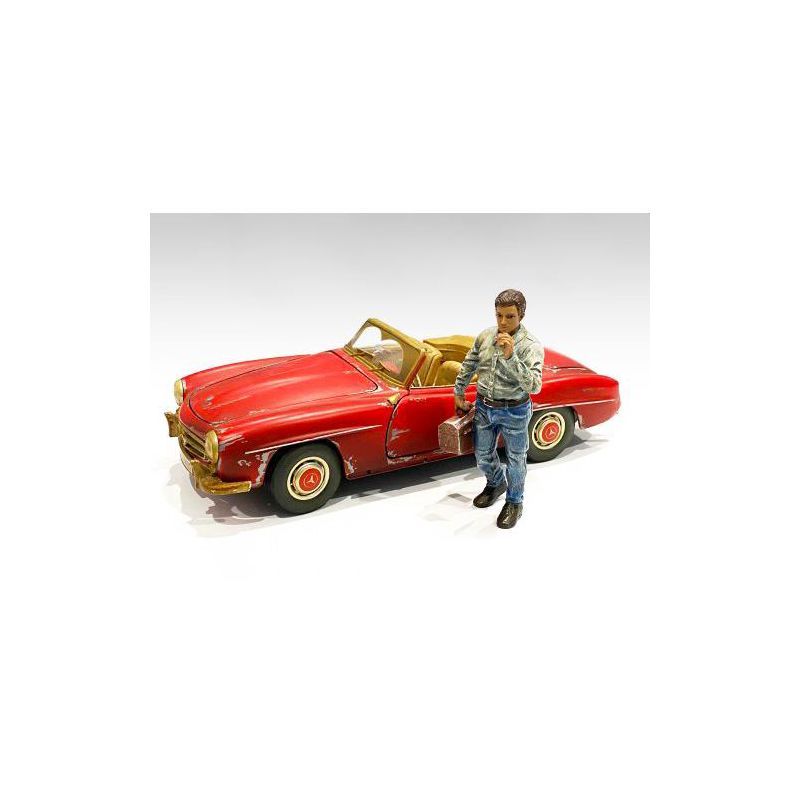 Auto Mechanic Chain Smoker Larry Figurine for 1/24 Scale Models by American Diorama, 1 of 4