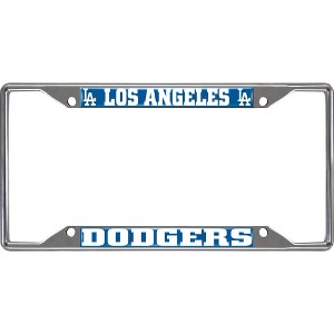 MLB Los Angeles Dodgers Stainless Steel License Plate Frame - 1 of 3