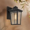 11" Metal/Seeded Glass Outdoor Wall Light Matte Black - LNC: ETL Listed, LED Compatible, Weatherproof Sconce - 2 of 4