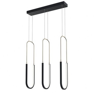Elan Lighting Wayan 3 - Light Chandelier in  Matte Black