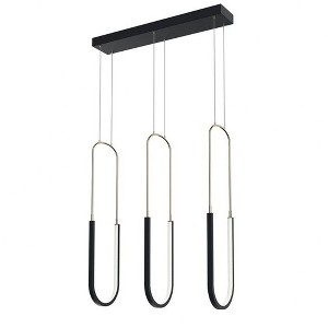 Elan Lighting Wayan 3 - Light Chandelier in  Matte Black - 1 of 3