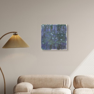 Art Remedy Claude Monet - Blue Water Lilies Blue Monet Art Prints Unframed