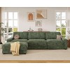 Dyonery 120" Oversized Modular Sectional Sofa, L Shaped Cloud Couch, 4 Seat Comfy Set with Pillows & Movable Ottoman, Chenille - 3 of 4