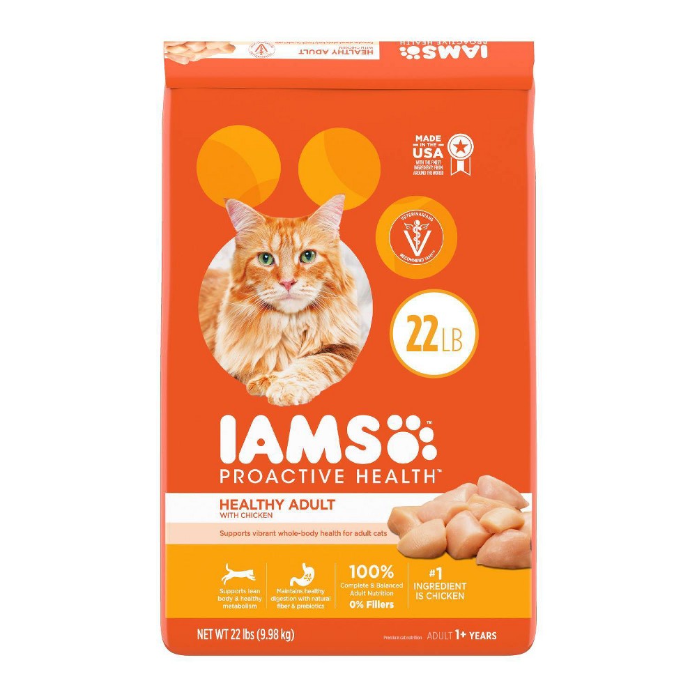 IAMS Proactive Health with Chicken Adult Premium Dry Cat Food - 22lbs