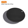 Unique Bargains Silicone Pot Holder Teapot Coaster Trivet Mat 4 Pcs - 3 of 4