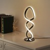 YIYIBYUS Modern LED Spiral Table Lamp with Acrylic Shade for Bedroom Living Room, Silver - 2 of 4
