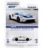 2022 Ford GT "1964 Prototype Heritage Edition" White Metallic with Blue Hood and Stripe 1/64 Diecast Model Car by Greenlight - 3 of 3