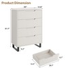 Garvee 4 Dresser for Bedroom, 41.7" Tall Dresser, Freestanding Vertical Drawer Cabinet with Storage, Wooden Closet Storage Chest for Bedroom - 3 of 4