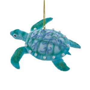 Kurt Adler Resin Ornament for Christmas Tree, Blue & Green Sea Turtle - 1 of 1