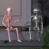36" Poseable Pumpkin Skeleton with Silver Disco Jack Head Halloween Decorative Prop Silver - Hyde and EEK! Boutique™ - 2 of 3