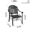NicBex Aluminum Patio Dining Chairs Set of 2,Outdoor Chairs with Red Cushion and Black Frame,Kitchen Chairs for Dining Room,Patio - 3 of 4