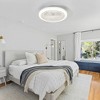 Airsurfer 19-inch 5-Blade Modern Smart RGB Flush Mount Ceiling Fan with Dimmable Light - 2 of 4