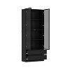 FUFU&GAGA Glass - Door Display Cabinet with LED Lights - Multifunctional Bookcase & Storage Unit - 4 of 4
