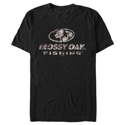 Junior's Mossy Oak Black Water Fishing Logo T-shirt - White - 2x