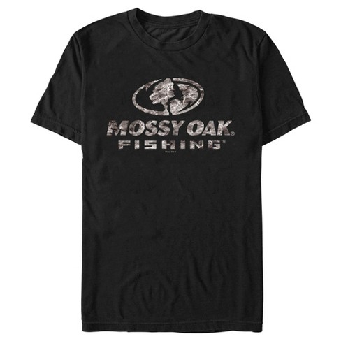 Mossy Oak Fishing. BLACK Men's T-Shirt Size 2XL