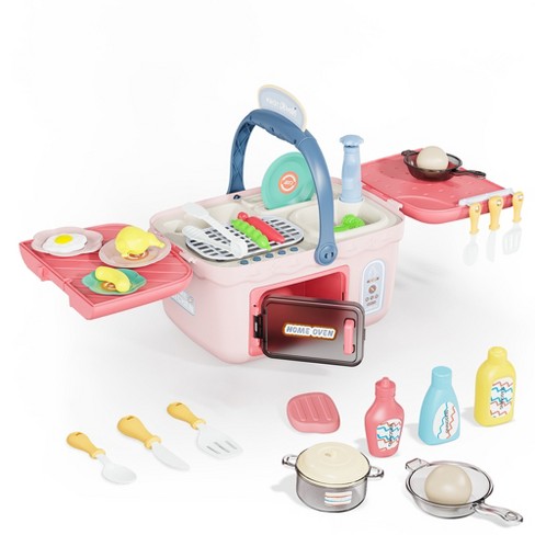 Contixo Kids Kitchen & Picnic Playset, Interactive Grill, Sink, Oven, Lights & Music, Color-Changing Foods, Toddler Toys Ages 3+ - image 1 of 4