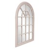 Howard Elliott 41"x29" Windowpane Wood Framed Wall Mirror Taupe - 3 of 4