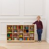 ECR4Kids 20 Cubby Mobile Tray Storage Cabinet, 4x5, Natural - 4 of 4