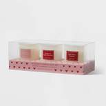 3pk Glass Candle Gift Set Pink - Threshold™