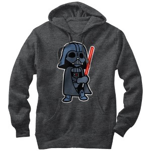 Men's Star Wars Darth Vader Cartoon Pull Over Hoodie - 1 of 3