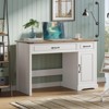 47" Farmhouse Executive Desk, Rustic Home Office Desk with Drawers and Storage Cabinet, Wood Computer Desks Writing Workstation Antique White - 3 of 4