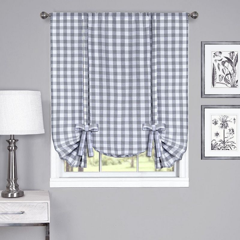 GoodGram Complete 6 Pc. Country Chic Plaid Window Curtain Treatment Set, 2 of 3