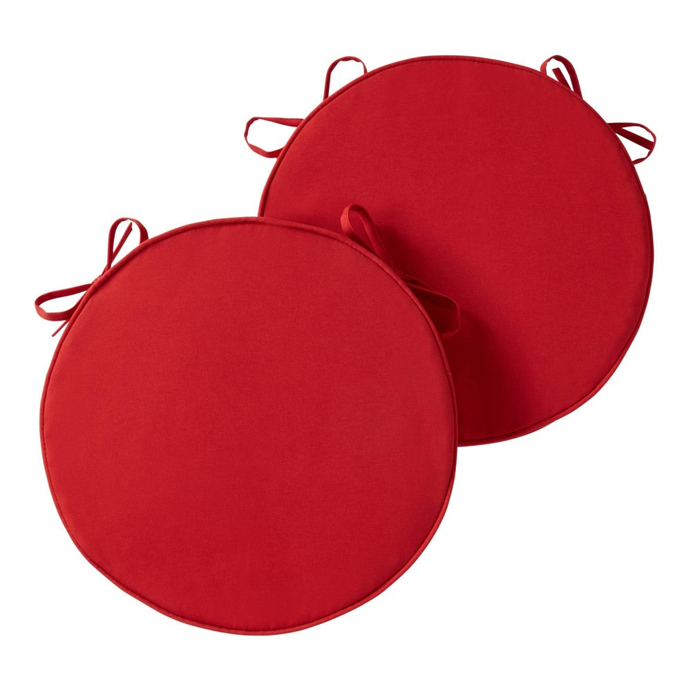 Photos - Pillow Kensington Garden 2pc 18" Round Outdoor Chair Cushions Salsa: Modern Style