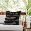 26"x26" Deny Designs Emanuela Carratoni Vintage Snake Square Outdoor Throw Pillow Black/Gold: Abstract Design, Polyester Fill - image 2 of 4