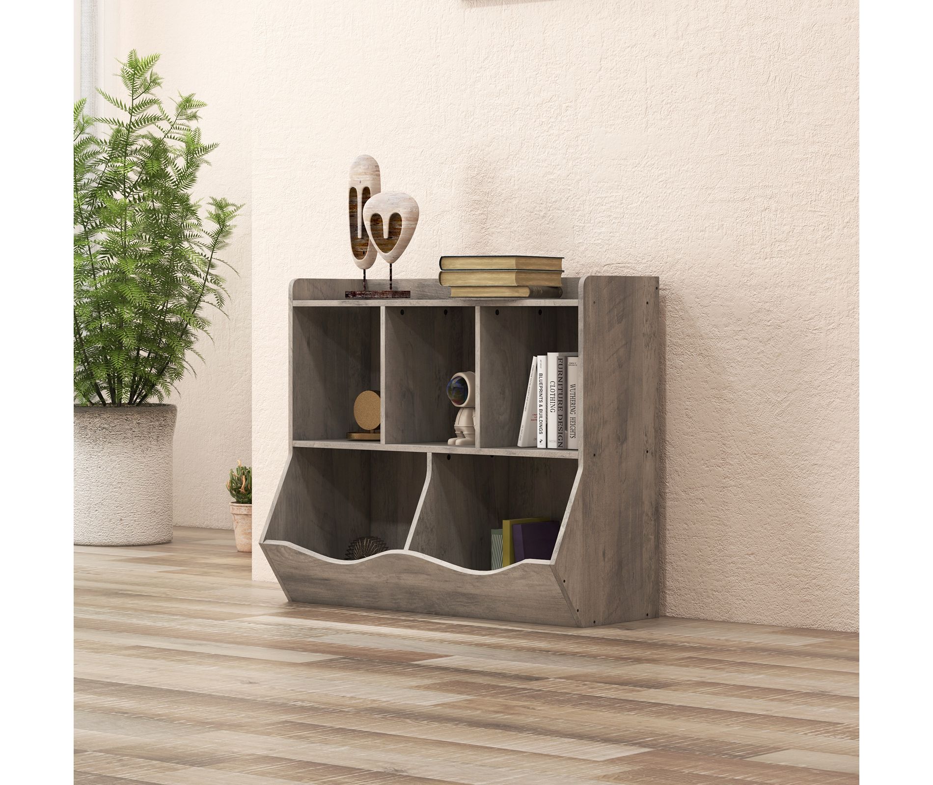 Kids Storage Cabinet, 3-Tier Toddler Wood Bookshlef, Toddler Storage  Organizer Cabinet for Kindergarten Nursery Playroom Bedroom Living Room