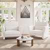 57" Modern Boucle Upholstered Loveseat with Lumbar Pillow – 2-Seater Deep Seat Sofa for Small Spaces & Apartments, Beige - 4 of 4