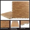 EVA Foam Floor Tiles 6-Pack - 24 SQFT Woodgrain Puzzle Mats for Floor - Interlocking Foam Tiles for Family Room or Gym Flooring by Stalwart (Light) - 3 of 4